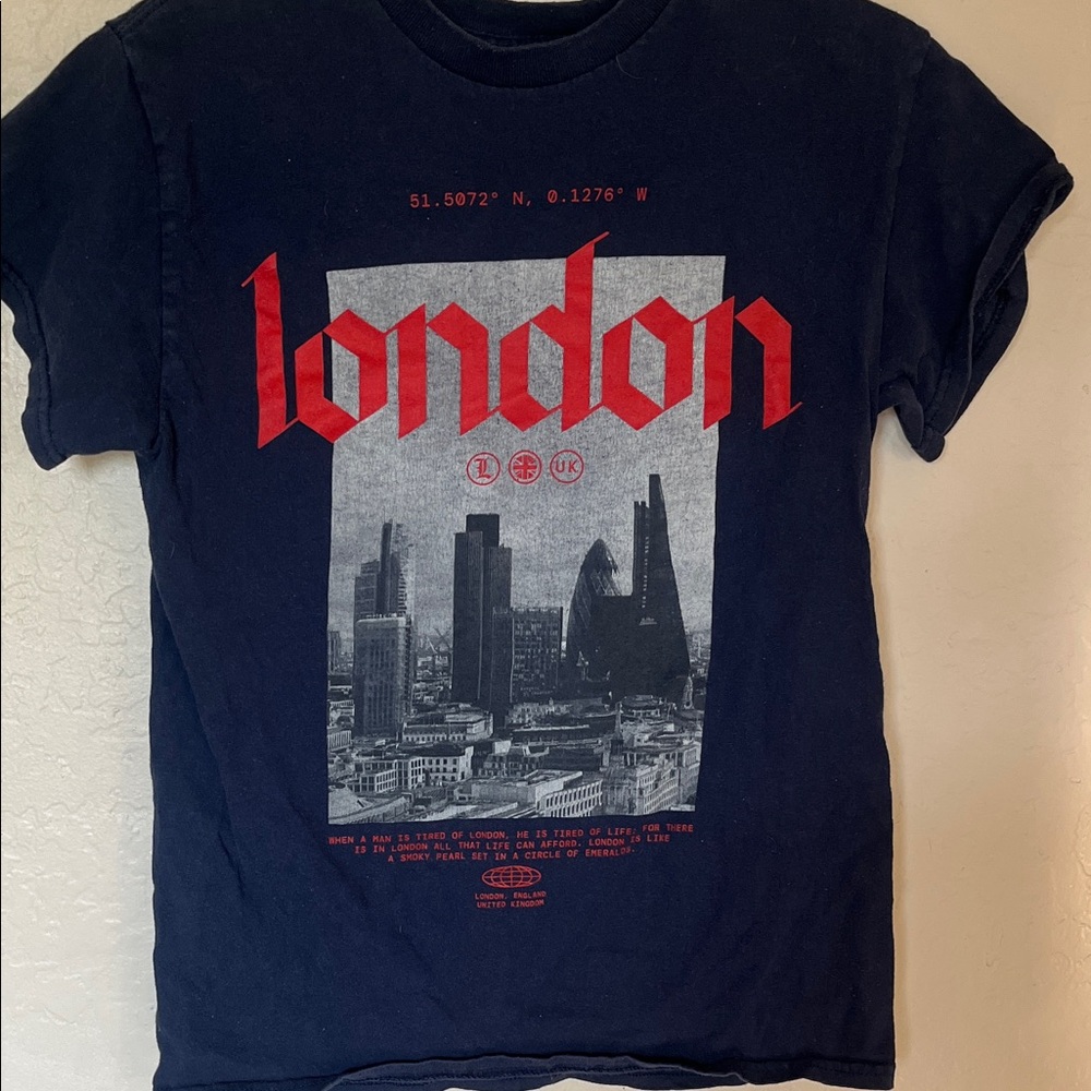 Fashion Nova Dark Blue London Skyline Tee